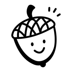 Oaknut icon in drawing style 