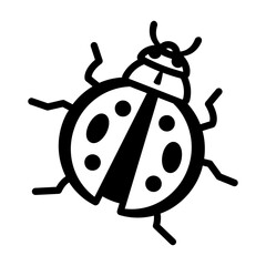A doodle style icon of ladybird 
