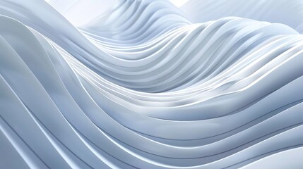Abstract white wavy lines background.