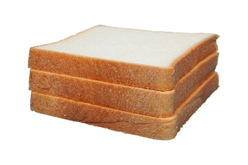 Sliced white bread isolated transparent