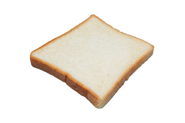 Sliced white bread isolated transparent