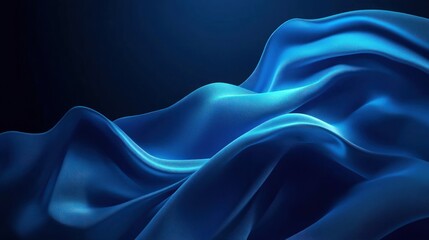 Obraz premium Abstract Blue Fabric Waves