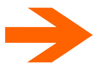 Bright orange right arrow pointing to the right, emphasizing direction or movement