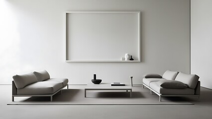 High-Quality Frame Mockup in a Chic and Cozy Interior Setting, Ideal for Presenting Art, Photography, or Graphic Designs with Style, Perfect for Home or Office Decor