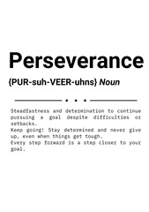 Perseverance definition poster