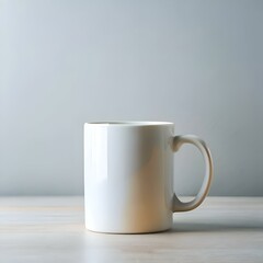 Obraz premium A simple yet elegant white mug. perfect for showcasing your design.