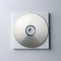 A clean. blank CD disc in a simple white case.