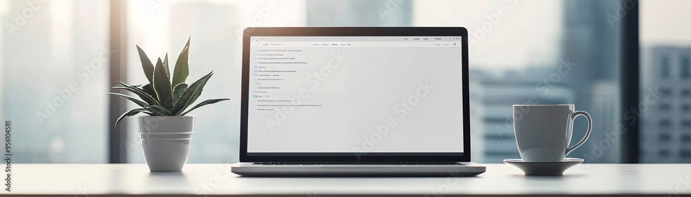 Wall mural laptop displaying a content management system (cms) interface, website backend design, seamless cont