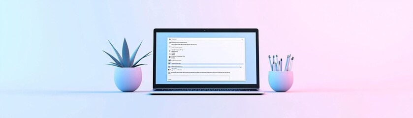 Laptop displaying a content management system (CMS) interface, website backend design, seamless content creation.