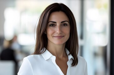 Fototapeta premium portrait of an italian business woman,headshot