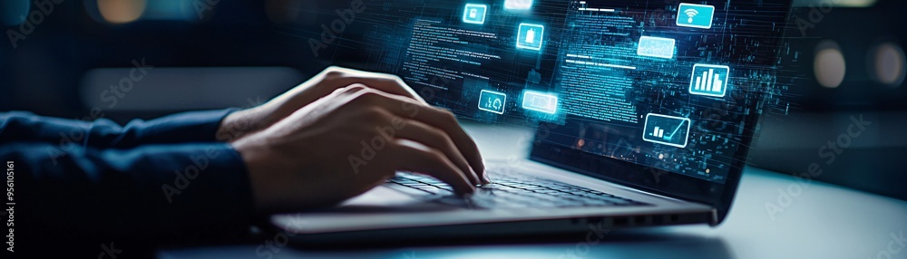 Poster developer deploying a website via a cloud platform, modern web hosting process, seamless integration