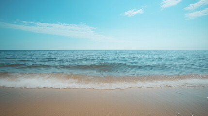 beach with sky, beach and sea, sea and sky, with the blue sky