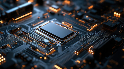 A close-up of an advanced circuit board