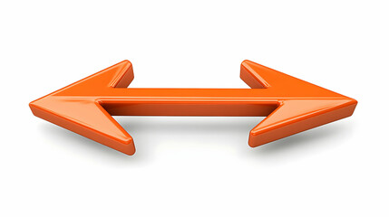 D Orange Arrow Icon Left and Right Directions