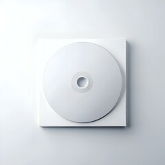 A blank CD or DVD disc in a white jewel case. isolated on a white background.
