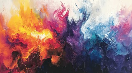 Fototapeta premium 41. Picture an abstract work that delves into the depths of human emotion, ranging from elation and euphoria to sorrow and grief.