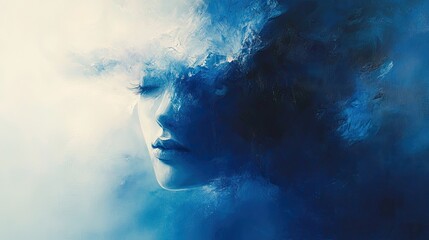 Fototapeta premium 41. Picture an abstract work that delves into the depths of human emotion, ranging from elation and euphoria to sorrow and grief.