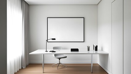 Elegant Frame Poster Mockup in a Chic Home Interior, Perfect for Highlighting Your Art, Photography, or Creative Designs