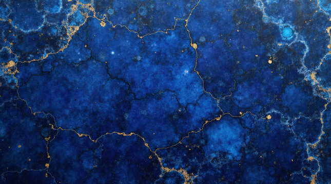 Highly Detailed Lapis Lazuli Stone Textures with Deep Blue and Gold Accents for Luxury Design and Jewelry Backgrounds