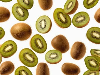 kiwi in water splash,kiwi fruit isolated on white