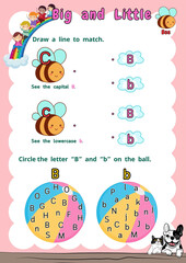 Start learning letters A-Z and simple words. Have fun learning English. Worksheet.