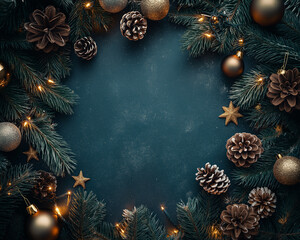 Christmas Tree illustration background. Happy new year backdrop.
