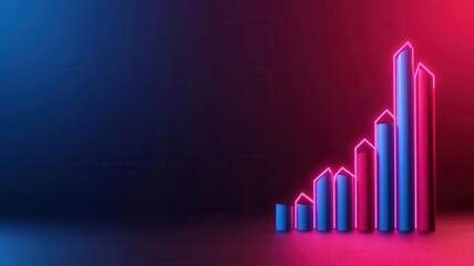 Holographic price collapse, virtual business downturn, futuristic economic impact, neon design