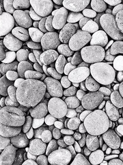 Black and White River Rocks, B&W, smooth rocks, lake stones, round stones, skipping stones, nature, design, calming, soft, round, flat stones, series, collection