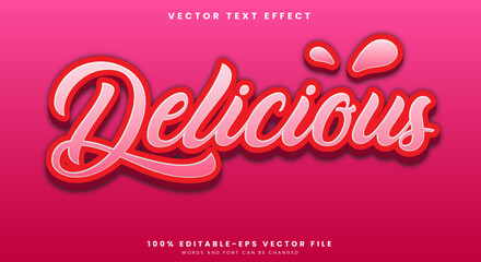 Delicious 3d editable text effect Template suitable for Sweet food product