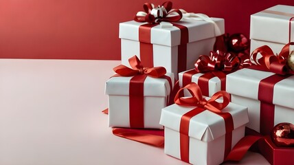 Obraz premium red gift box