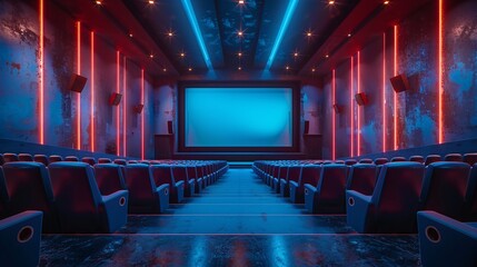cinema auditorium with curtains
