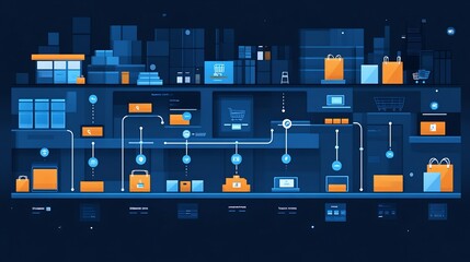 Ecommerce strategy infographic customer journey sales funnels and optimization tactics