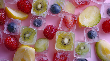  Fruit in Ice Cubes