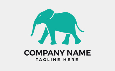 Obraz premium Elephant silhouette drawn with stamp effect. Vintage emblem. Design element for shop, market, packaging, labels and logo. Vector illustration.