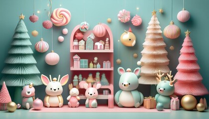 Kawaii Christmas
Cute and colorful Christmas scenes with adorable, oversized holiday characters,...