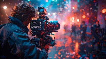  the dynamic scene on the set of an entertain