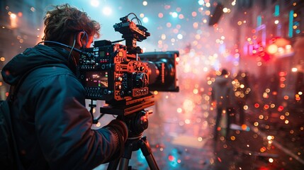  the dynamic scene on the set of an entertain