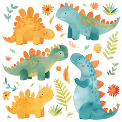 pattern with dinosaurs