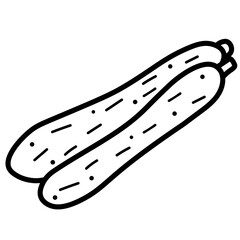 きゅうりの線画アイコン