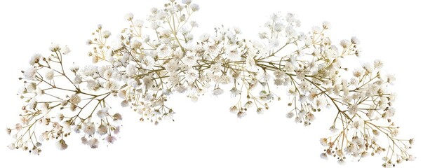 Obraz premium Bouquet of baby's breath flowers in vintage style