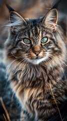 Obraz premium captivating portrait a cat