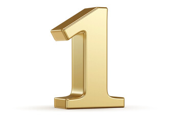 Gold 3D Number 1