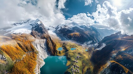 Aerial photos of Chinese scenery, natural scenery