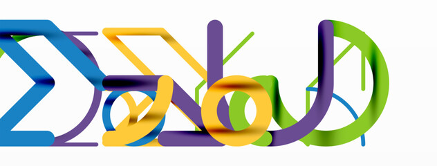 Fototapeta premium Linear design colorful circles and lines