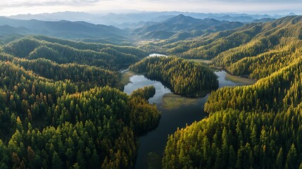 Aerial photos of Chinese scenery, natural scenery