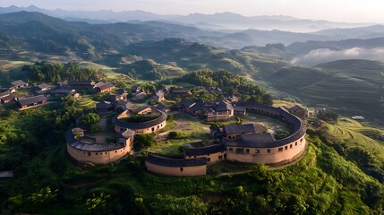 Aerial photos of Chinese scenery, natural scenery