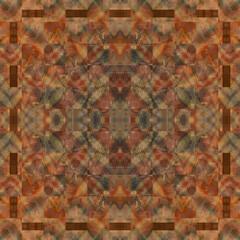Colorful square framed decorative ancient vintage design. Ethnic traditional motif pattern. for carpet, scarf, rug, pillow, bandana, fabric, clothing, shawl, kerchief