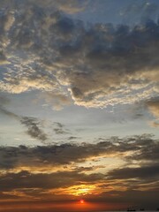 sunset in the sky