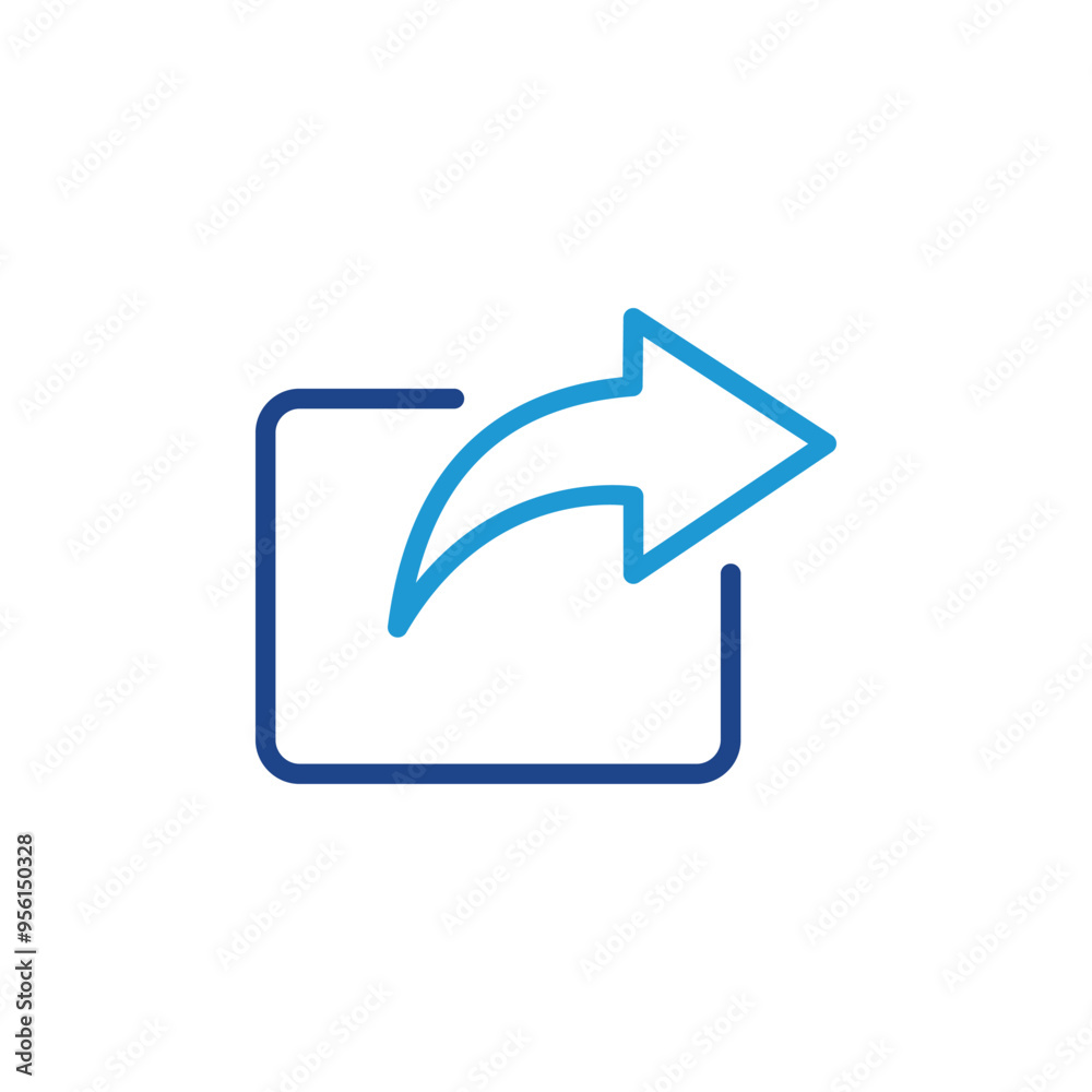 Poster share icon vector, share symbol for web for web site computer and mobile app