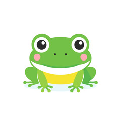 Obraz premium Frog Toad Cute Small Cartoon Baby Animal Character 